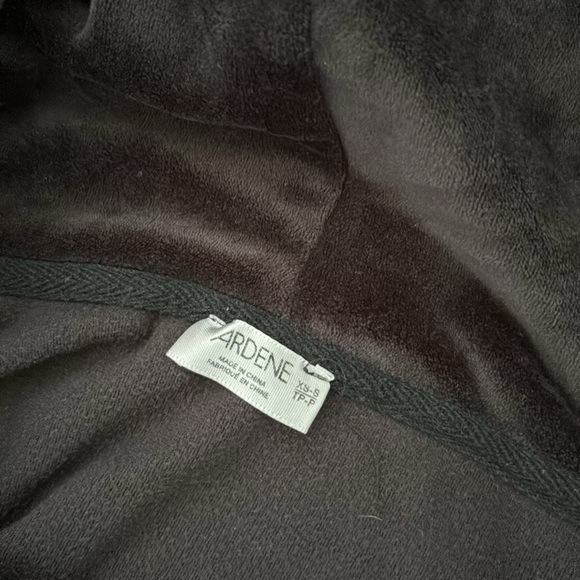 Super soft velour black Zip hoodie - Picture 3 of 4